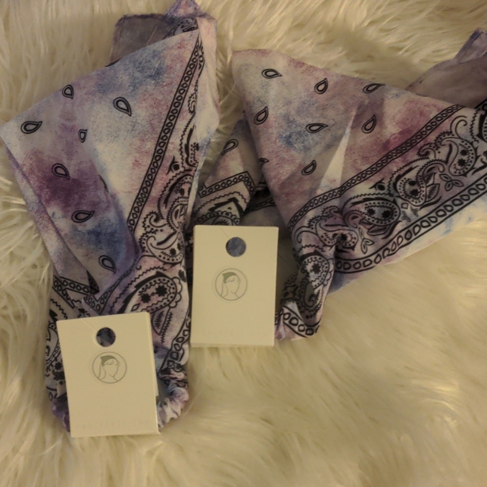 Forever 21 multi color purple head bandana 2pk